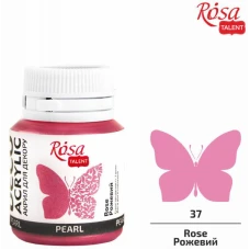 Акрил для декору 77, Рожевий, перламутр, 20 мл, ROSA Talent