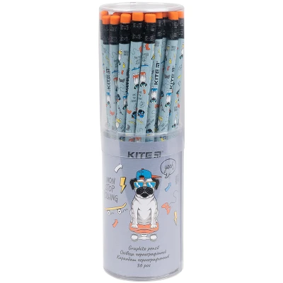 Олівець графітний з гумкою Rolling, 36шт., туба K21-056-2 Kite