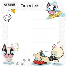 Планер настінний To do list, А5, Funny dogs K22-472-3 Kite