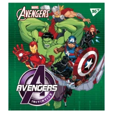 Зошит А5/24 арк кліт YES "Marvel" виб.гібрід.лак, 765232