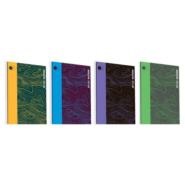 Ділова книга "Office notebook" А4, 96 арк., лінія, тверда палітурка, 4 види, ДК-96-А4=