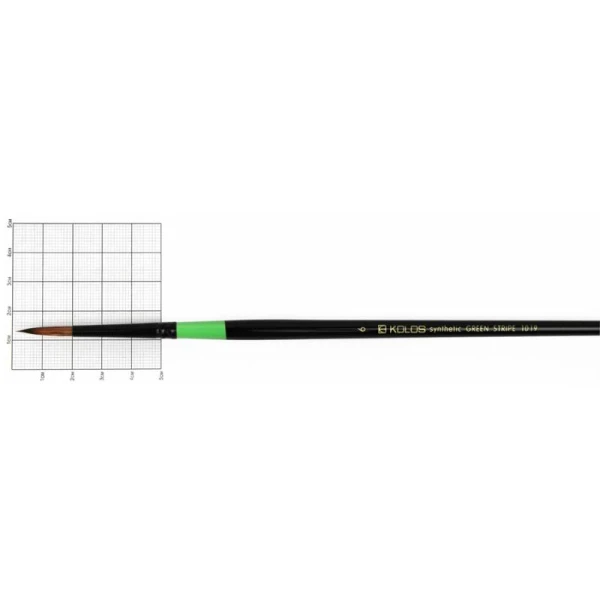 Синтетика кругла, Green stripe 1019, № 6, д.р. пензель KOLOS