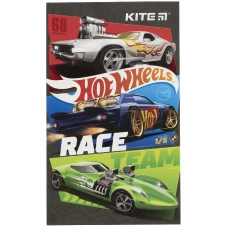 Блокнот-планшет А6, 50арк, нелінований Hot Wheels HW21-195 Kite