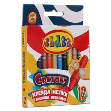 Крейда воскова, 12 кол., 8*90 мм., 7603, Class