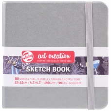Блокнот для графіки Talens Art Creation 140г/м2, 12*12см, 80л., Shiny Silver, Royal Talens