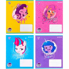 Зошит 12 арк., коса, УФ лак + глітер, My Little Pony LP22-235 Kite