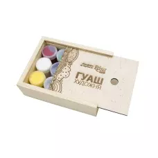 Набір гуашевих фарб CLASSIC, 12*20мл, дерев’яний пенал, ROSA Studio