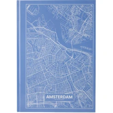 Книга записна А4, 96арк., кліт, тверда обкл., Mars Amsterdam, блакитна 8422-507-A