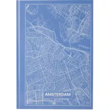 Книга записна А4, 96арк., кліт, тверда обкл., Mars Amsterdam, блакитна 8422-507-A