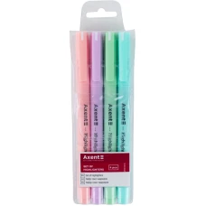 Маркер Highlighter Pastel 2533-A, 2-4 мм кл., набір з 4-х. Axent