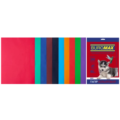 Набір кольорового паперу А4, 80г/м2, DARK+INTENSIV, 10кол. 20арк., BM.2721920-99