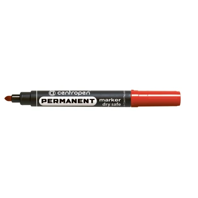 Маркер Permanent Dry safe 8510 2.5 мм. круглий червоний, Centropen
