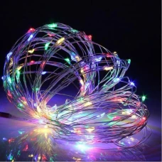 Гірлянда світлодіодна 20 LED 3м. 3 реж., кольорове світло, уп.PVC ( 3 батар.) 6383-3