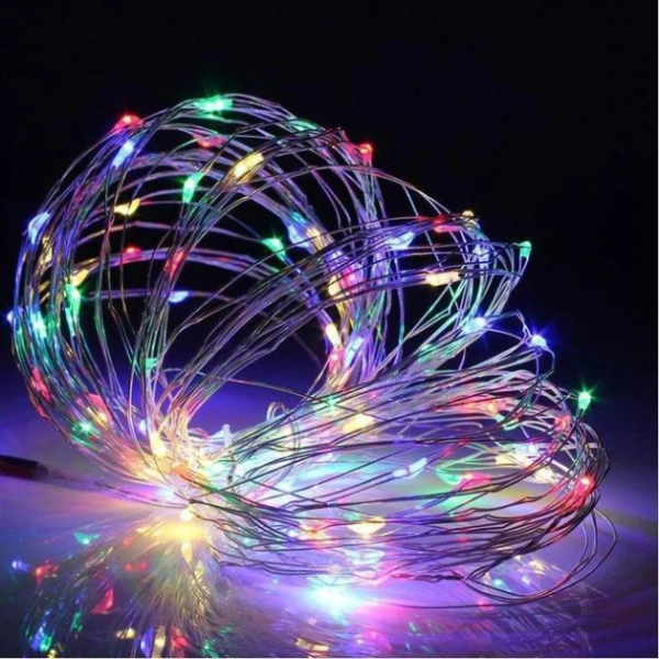 Гірлянда світлодіодна 20 LED 3м. 3 реж., кольорове світло, уп.PVC ( 3 батар.) 6383-3