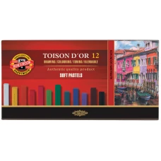 Крейда-пастель суха TOISON D'OR, 12 кол. 8582 Koh-i-noor