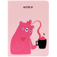 Блокнот тверда обкл., В6, 96 арк., клітинка Pink Bear K22-464-1