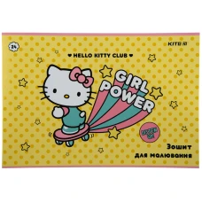 Зошит для малювання, 24 арк., скоба, cофт тач + УФ лак, Hello Kitty HK23-242 Kite