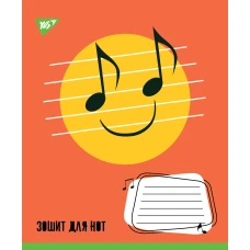 Зошит для нот А5, 12арк., Smile the sound 764884, YES
