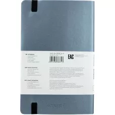 Книга записна Partner Soft, 125*195, 96арк, кліт, срібн-синя 8206-14-A