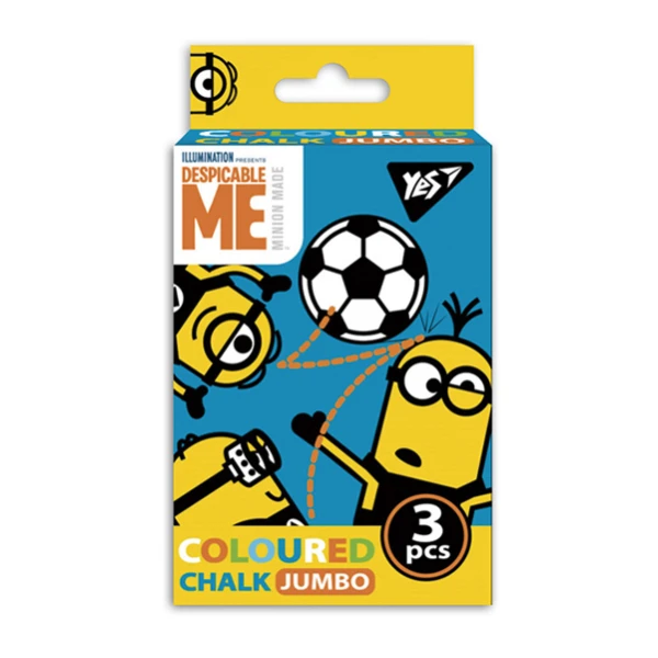 Крейда кольорова Jumbo, 3 шт., "Minions" 400384, YES