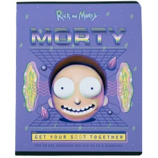 Зошит 24 арк., клітинка, софт тач + УФ лак, Rick and Morty RM23-238 Kite