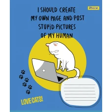 Зошит А5/12 арк коса 1В Love cats, 765774