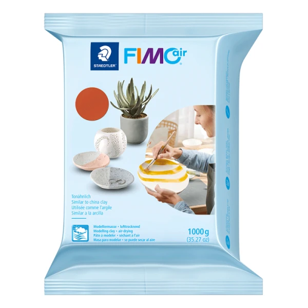 Пластика самозастигаюча, терракота, 1 кг, Fimo Air