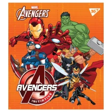Зошит А5/24 арк кліт YES "Marvel" виб.гібрід.лак, 765232