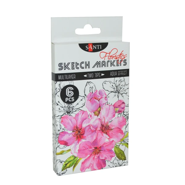 Набір маркерів "SANTI sketch" "Floristics", 6 шт/уп., 390569