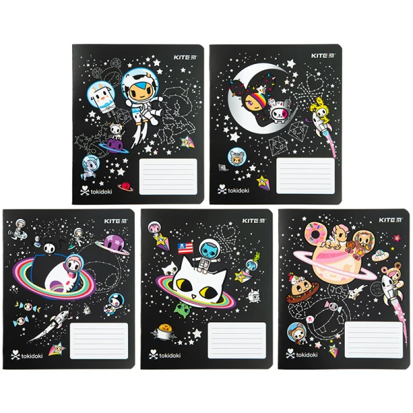 Зошит 18 арк., лінія, УФ лак + глітер, tokidoki TK23-237 Kite