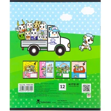 Зошит 12 арк., коса, софт тач + УФ лак, tokidoki TK22-235 Kite