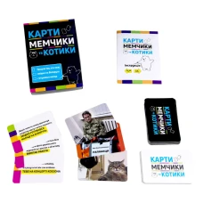 Настільна гра Strateg Карти мемчики та котики розважальна патріотична українською мовою 30729