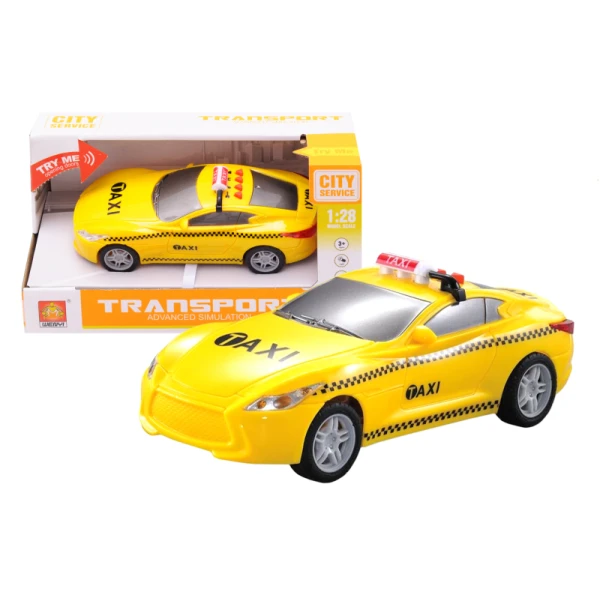 Машина "Таксі" інерційна озвучена зі світлом в коробці WY630C р.22*9,5*12 см