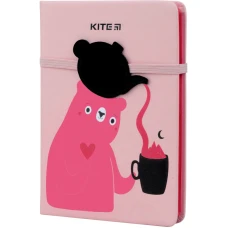 Блокнот тверда обкл., В6, 96 арк., клітинка Pink Bear K22-464-1