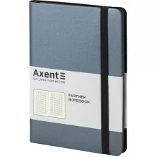 Книга записна Partner Soft, 125*195, 96арк, кліт, срібн-синя 8206-14-A