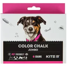 Крейда кольорова Jumbo, 6 кол. Kite Dogs K22-073