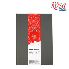 Блокнот A4 (21х29,7см), 100г/м, 96л., сірий, ROSA Studio