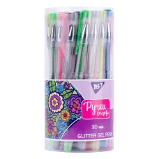 Ручка гелева Glitter, 30 шт./туба, 411708 YES