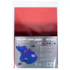 Папір кольоровий металізований (8арк/8кол), А4 Kite K22-425