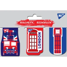 Закладки магнітні YES "London", висікання, 3шт, 707004