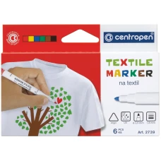 Маркер Textile 2739 2 мм. набір 6 кол. Centropen