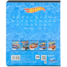 Зошит 18 арк., лінія, гібр. лак + УФ лак, Hot Wheels HW22-237 Kite