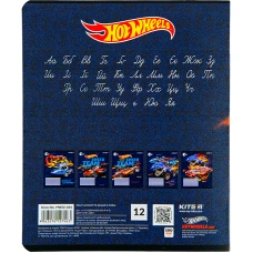 Зошит 12 арк., лінія, гібр. лак + УФ лак, Hot Wheels HW22-234 Kite