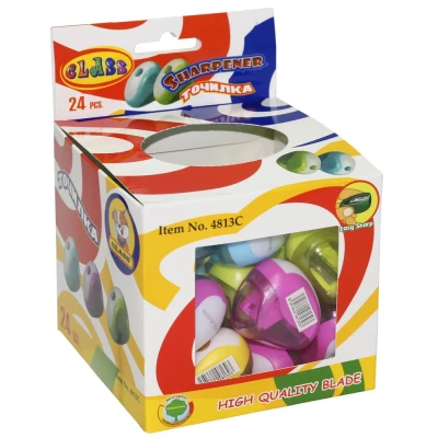 Точилка з контейнером BICOLOR, 4кол асорті, в дисплеї, 4813С, Class