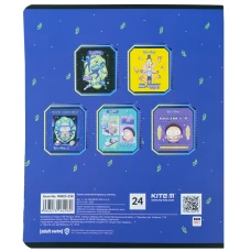 Зошит 24 арк., клітинка, софт тач + УФ лак, Rick and Morty RM23-238 Kite