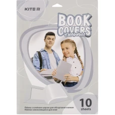 Плівка самоклеюча для книг, 50*36 см, 10 шт., прозора K20-306 Kite