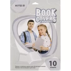 Плівка самоклеюча для книг, 50*36 см, 10 шт., прозора K20-306 Kite