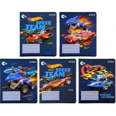 Зошит 12 арк., лінія, гібр. лак + УФ лак, Hot Wheels HW22-234 Kite