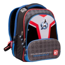 Рюкзак шкільний каркасний YES S-30 JUNO ULTRA Premium Marvel.Avengers, сірий/чорний 37*27*17см., 557364