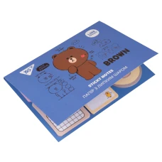 Папір з липким шаром YES "Line Friends" в наборі, 140 аркушів (7х20) 170334